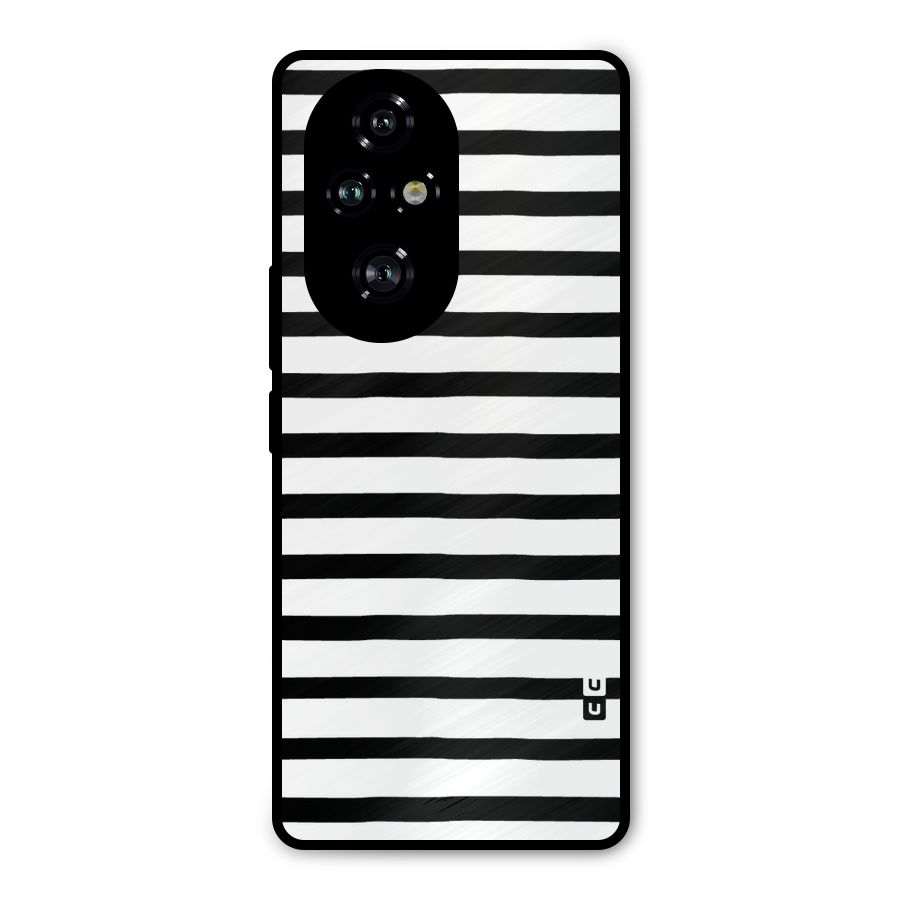 Elegant Basic Stripes Metal Back Case for Honor 200 Pro