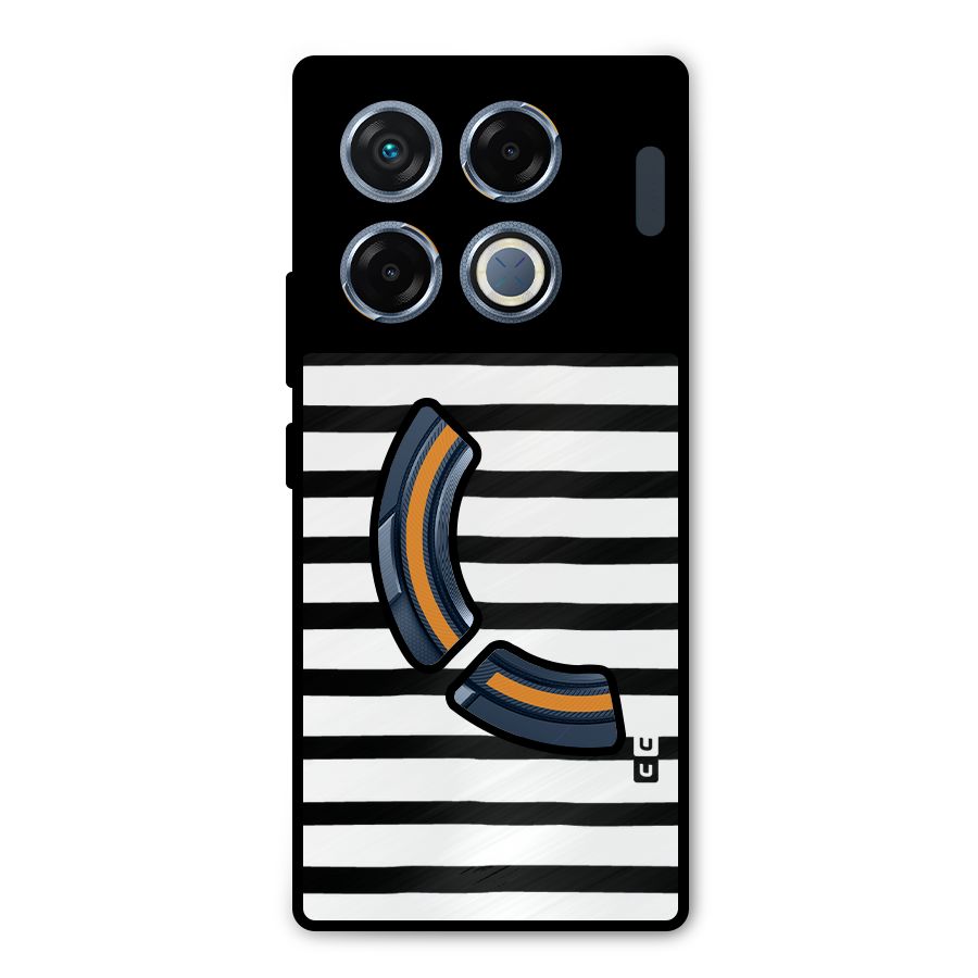 Elegant Basic Stripes Metal Back Case for Infinix GT 20 Pro
