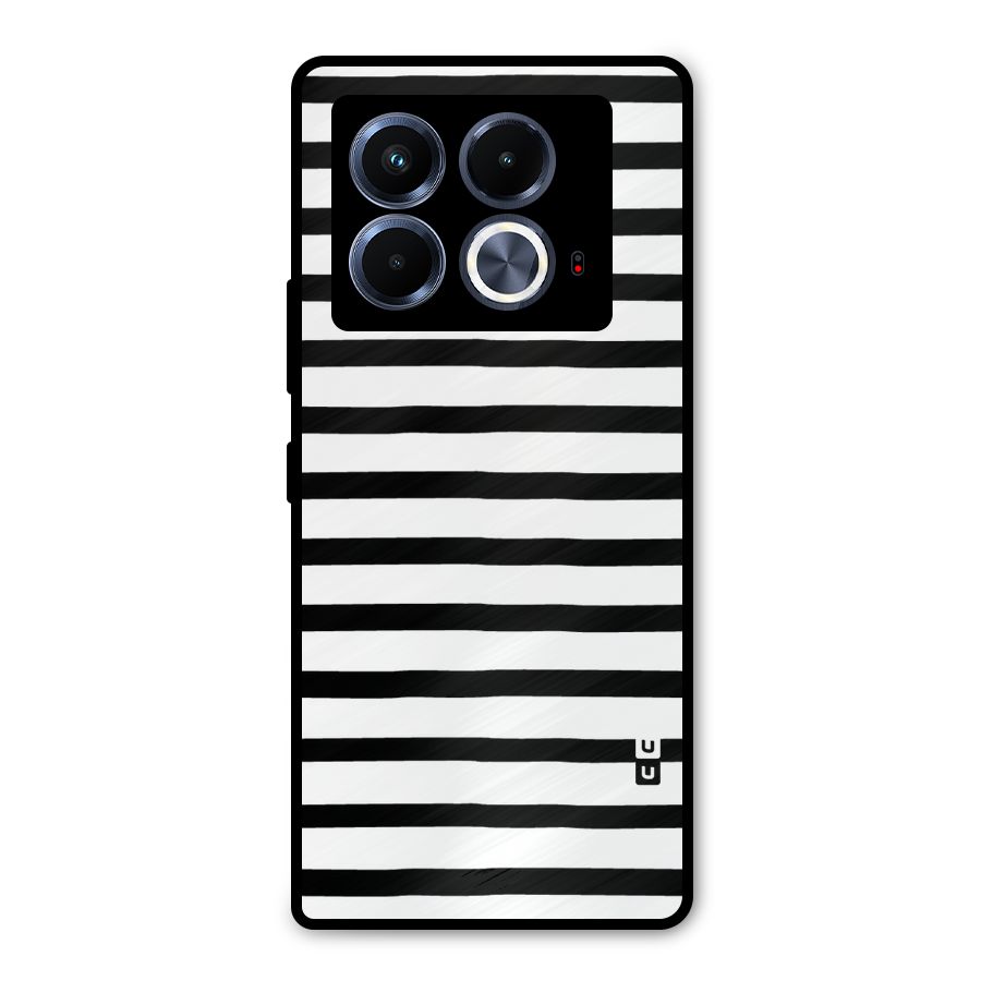 Elegant Basic Stripes Metal Back Case for Infinix Note 40 5G