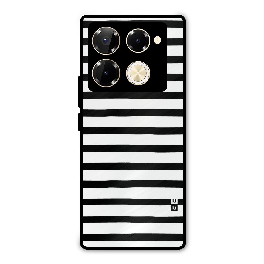 Elegant Basic Stripes Metal Back Case for Infinix Note 40 Pro