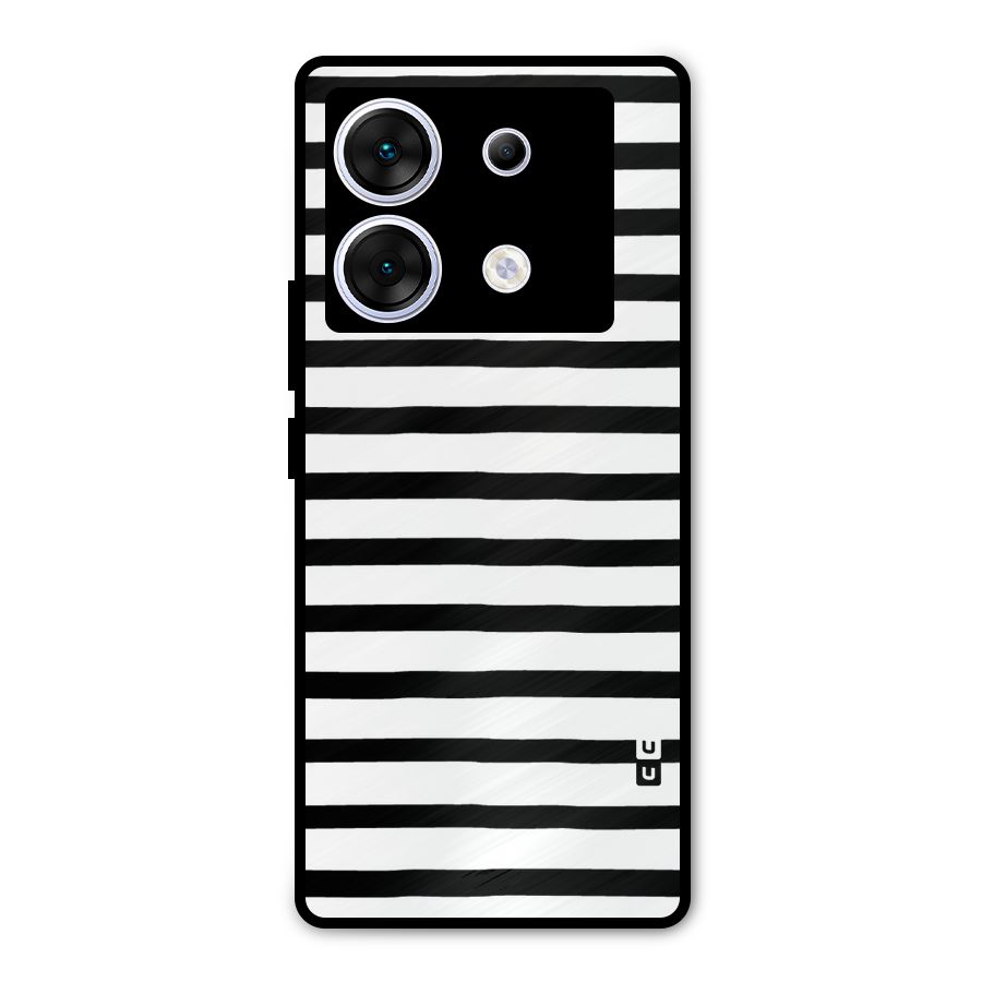 Elegant Basic Stripes Metal Back Case for Infinix Zero 30 5G