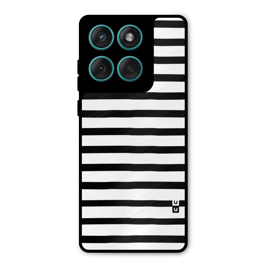 Elegant Basic Stripes Metal Back Case for Motorola Edge 60 Fusion
