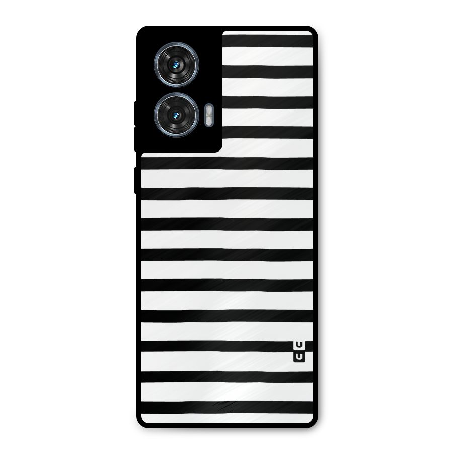 Elegant Basic Stripes Metal Back Case for Motorola G96