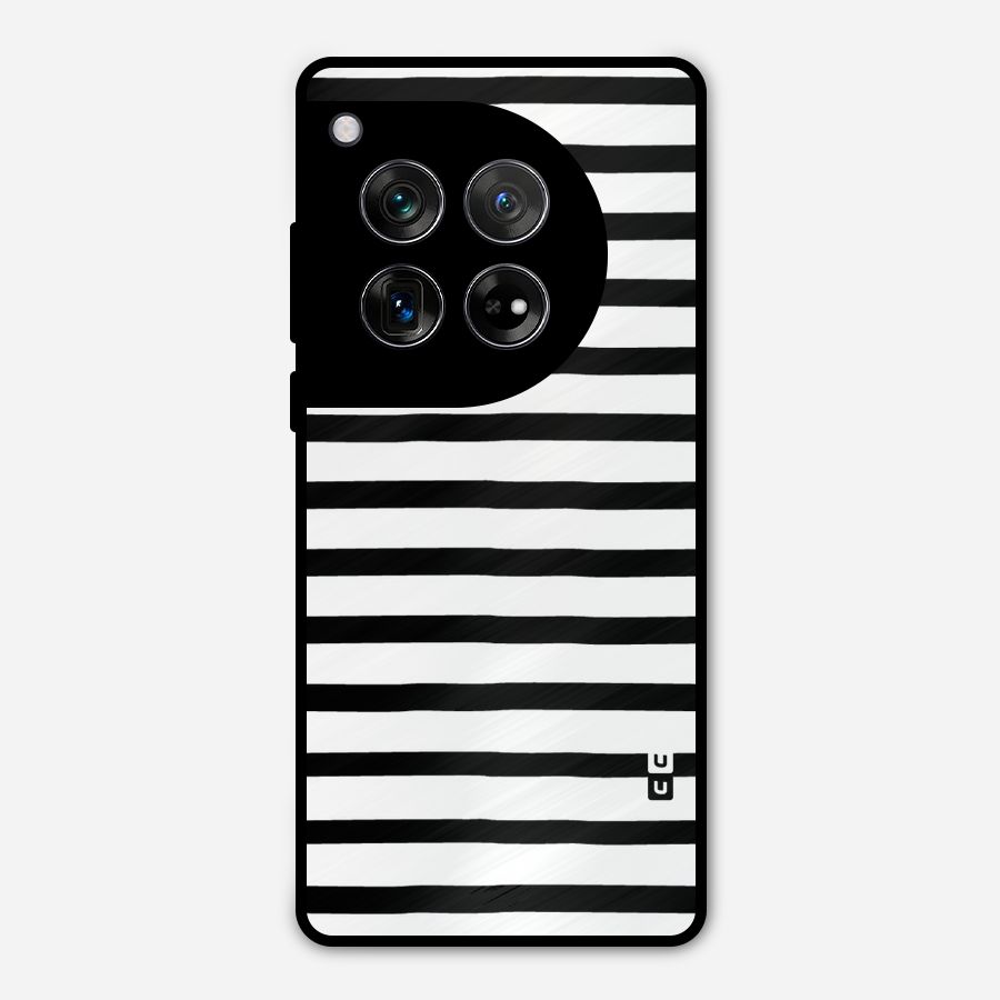 Elegant Basic Stripes Metal Back Case for OnePlus 12