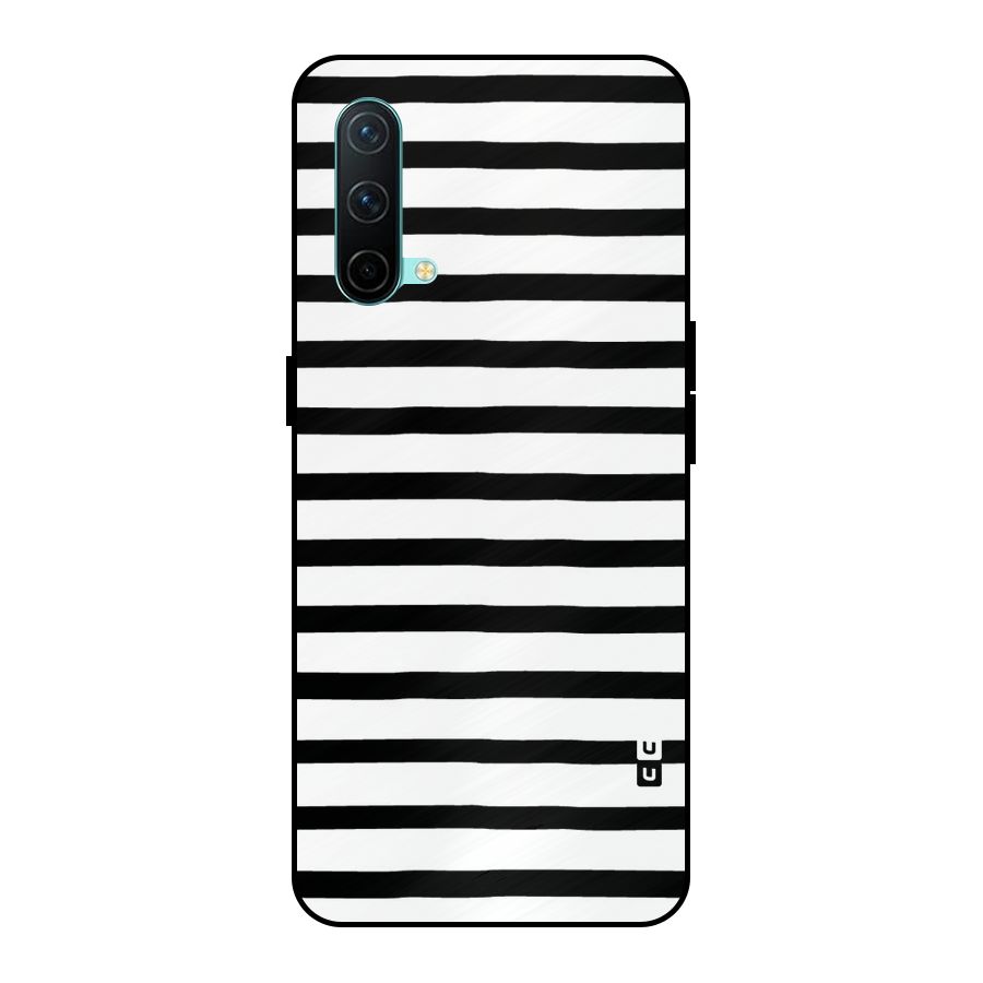 Elegant Basic Stripes Metal Back Case for OnePlus Nord CE 5G