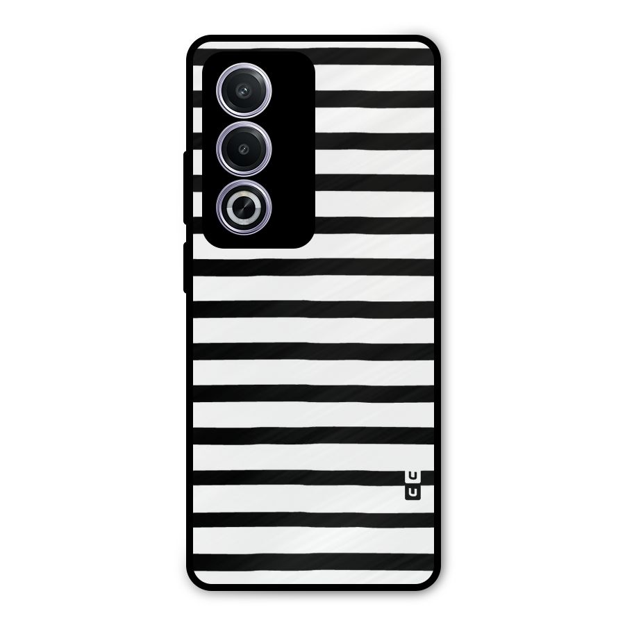 Elegant Basic Stripes Metal Back Case for Oppo A3 Pro