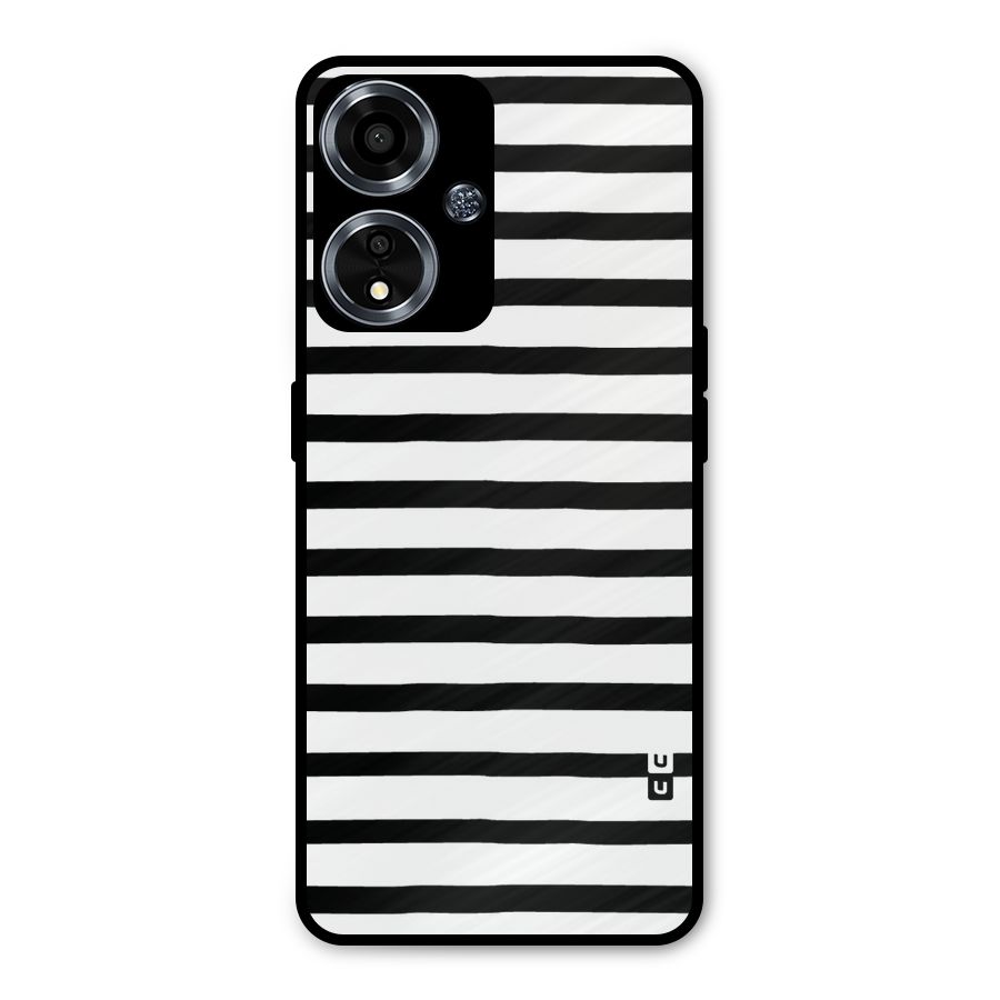 Elegant Basic Stripes Metal Back Case for Oppo A59