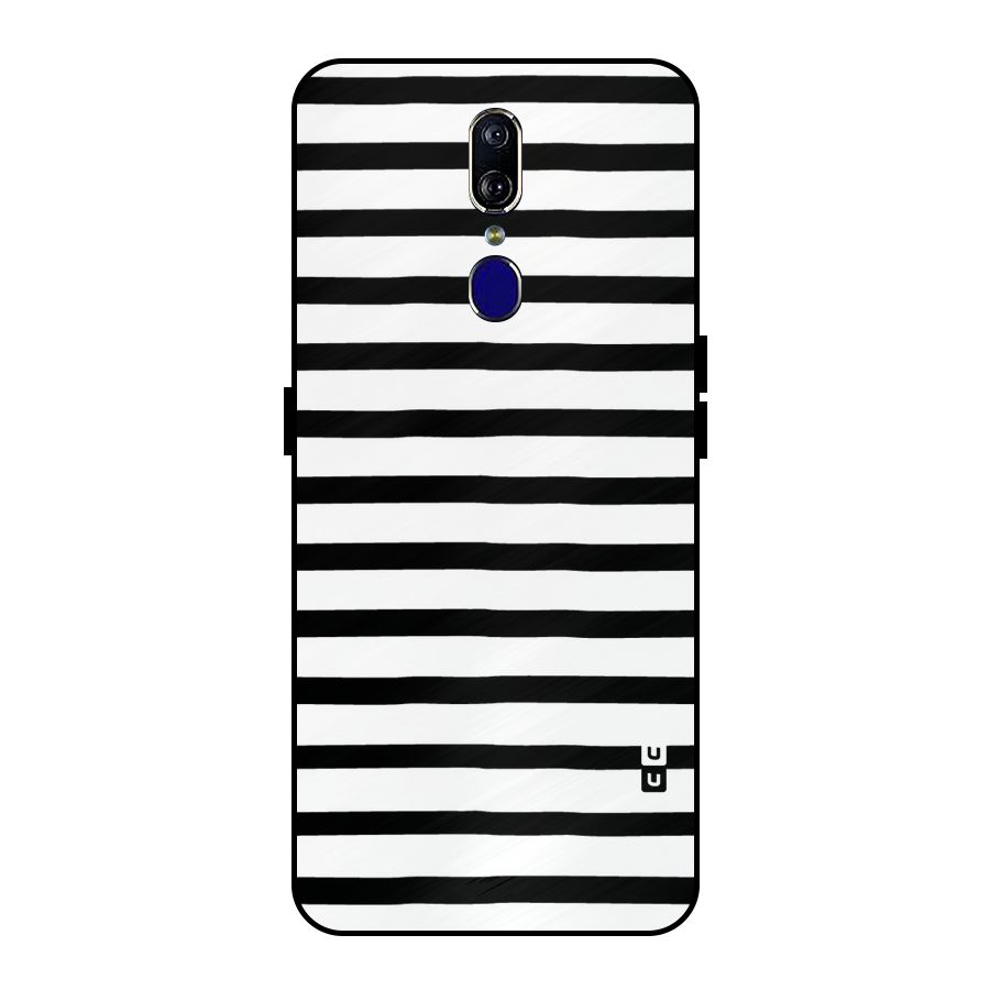 Elegant Basic Stripes Metal Back Case for Oppo F11