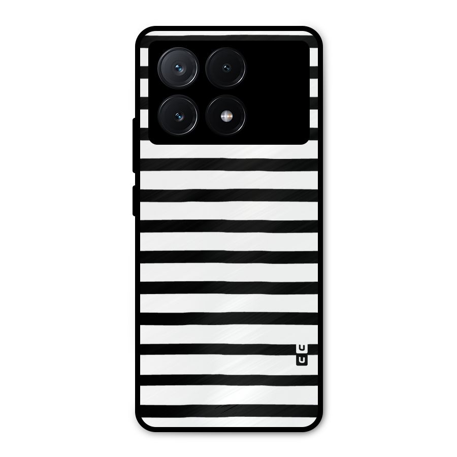 Elegant Basic Stripes Metal Back Case for Poco X6 Pro