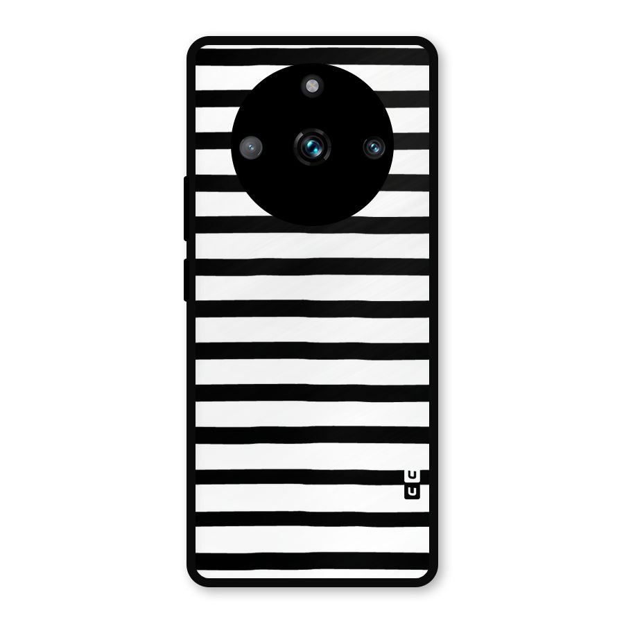 Elegant Basic Stripes Metal Back Case for Realme 11 Pro