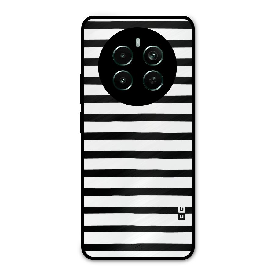 Elegant Basic Stripes Metal Back Case for Realme 12 Pro Plus