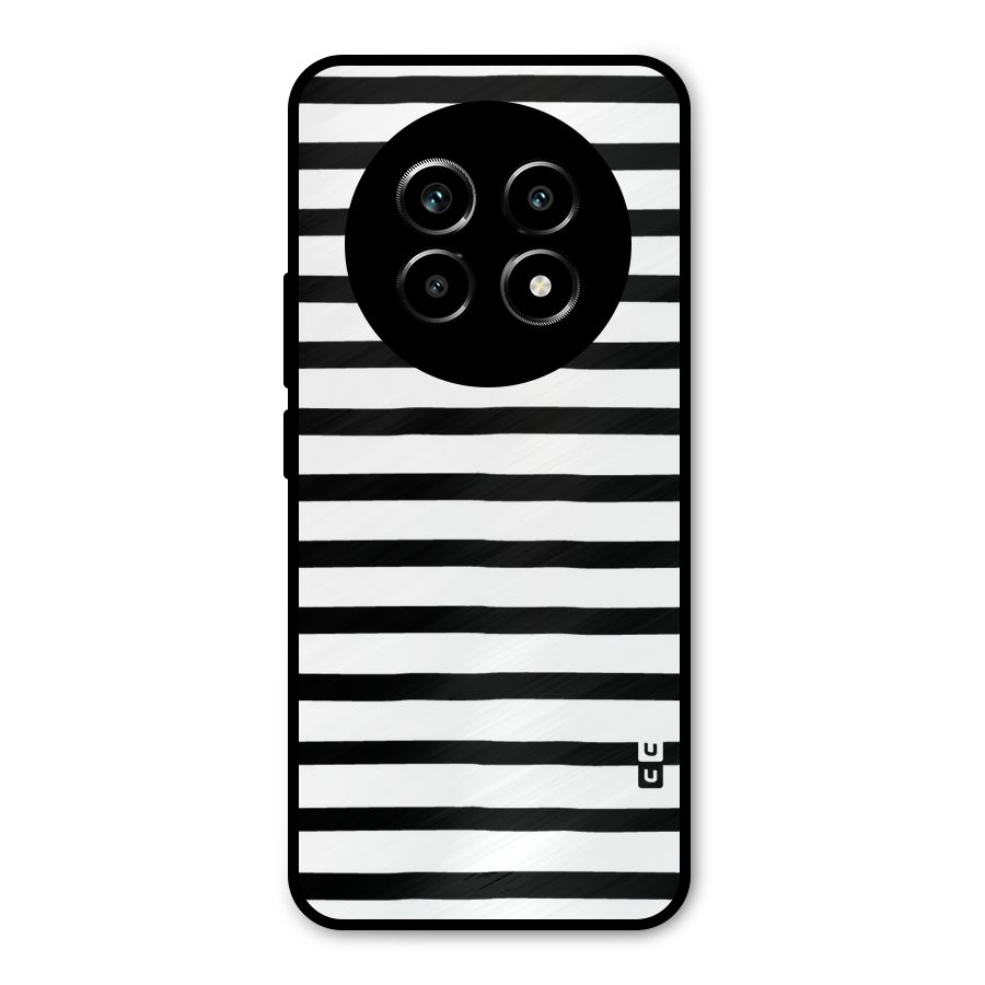 Elegant Basic Stripes Metal Back Case for Realme 13 Pro