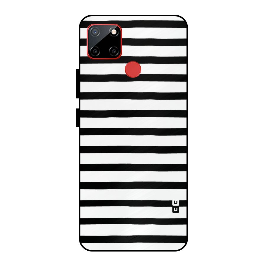 Elegant Basic Stripes Metal Back Case for Realme C12