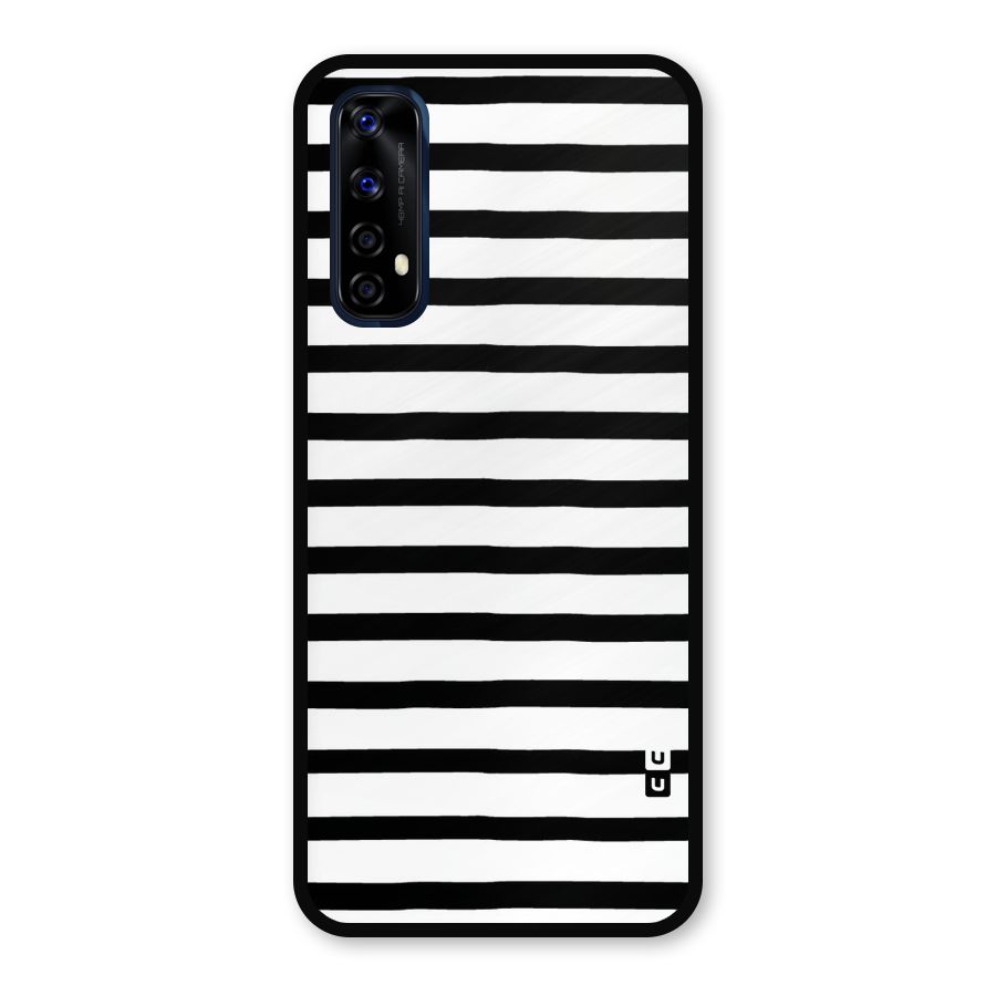 Elegant Basic Stripes Metal Back Case for Realme Narzo 20 Pro