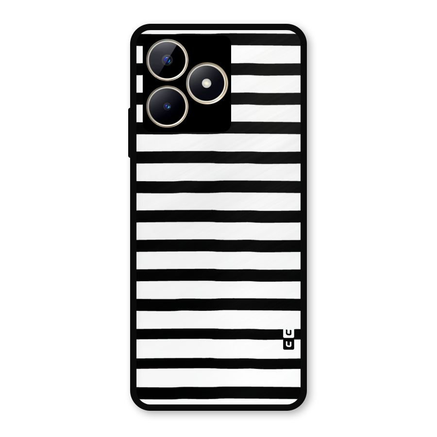 Elegant Basic Stripes Metal Back Case for Realme Narzo N53