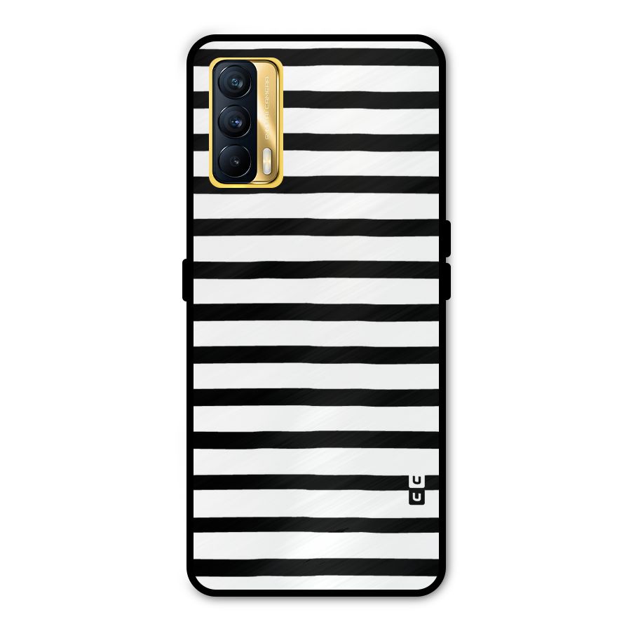 Elegant Basic Stripes Metal Back Case for Realme X7