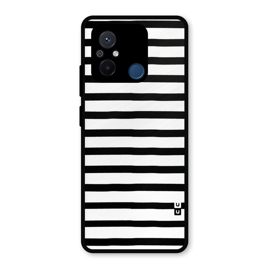 Elegant Basic Stripes Metal Back Case for Redmi 12C