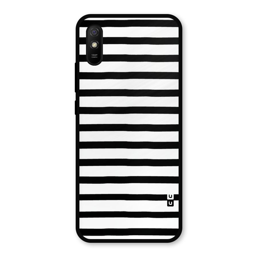 Elegant Basic Stripes Metal Back Case for Redmi 9i
