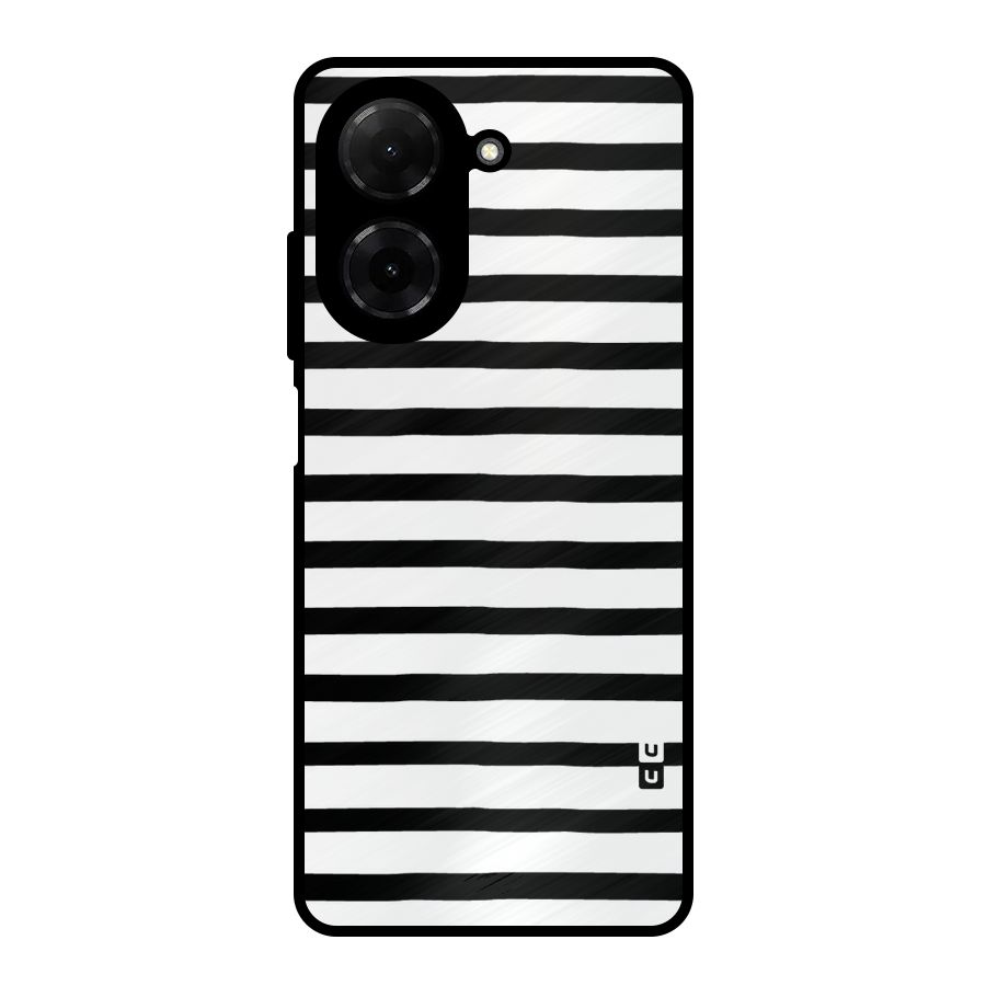 Elegant Basic Stripes Metal Back Case for Redmi A5 4G