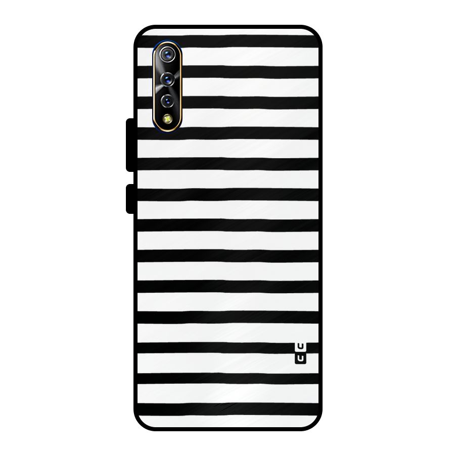 Elegant Basic Stripes Metal Back Case for Vivo S1