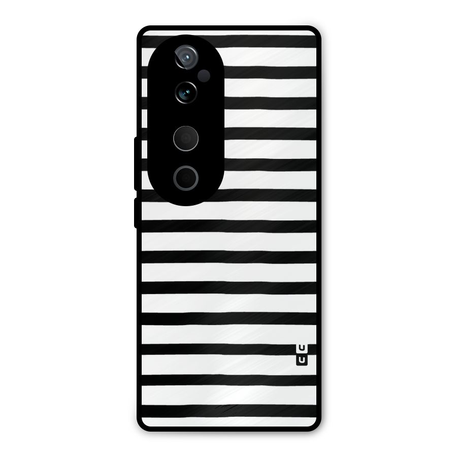 Elegant Basic Stripes Metal Back Case for Vivo T3 Ultra