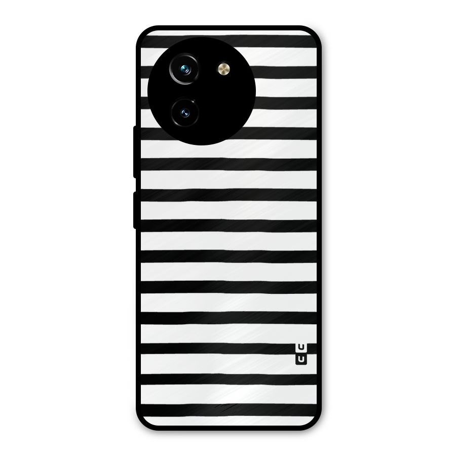 Elegant Basic Stripes Metal Back Case for Vivo T3x