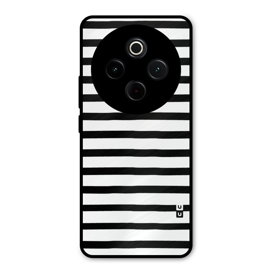 Elegant Basic Stripes Metal Back Case for Vivo T4