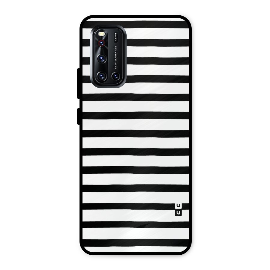 Elegant Basic Stripes Metal Back Case for Vivo V19
