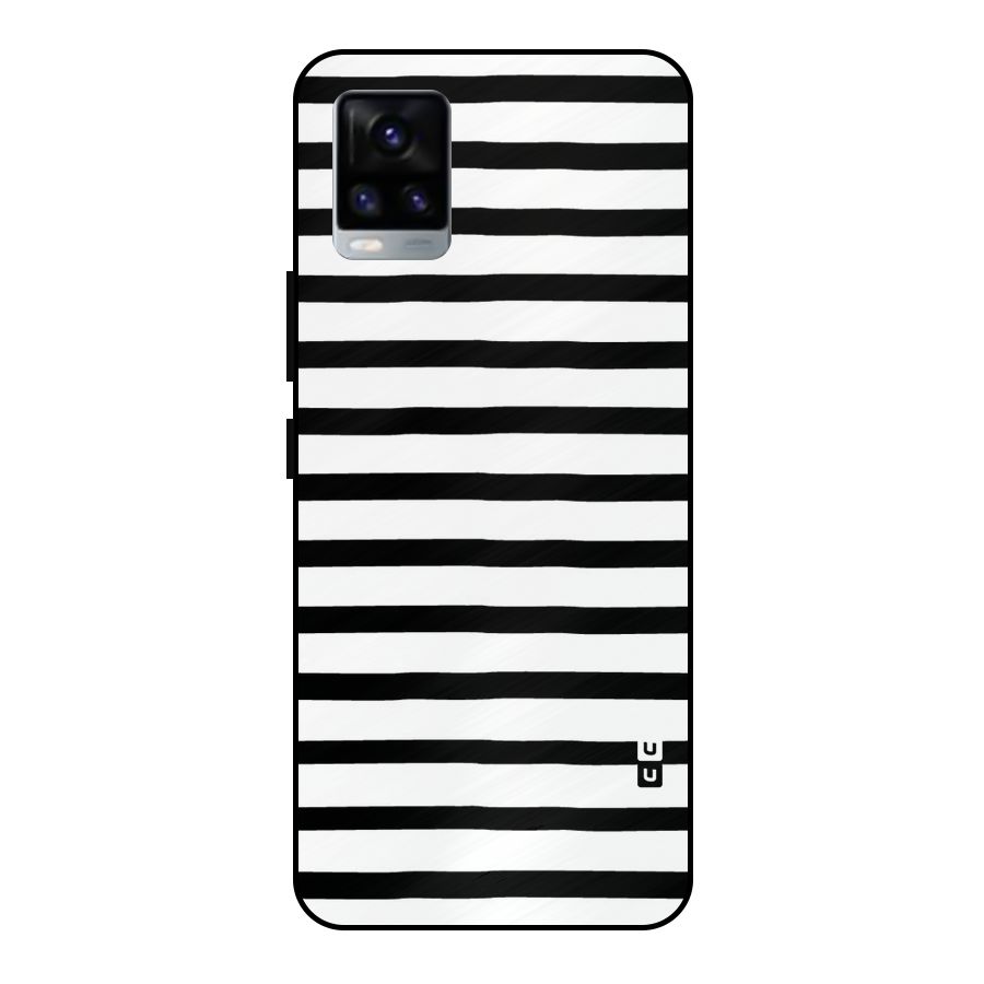 Elegant Basic Stripes Metal Back Case for Vivo V20 2021