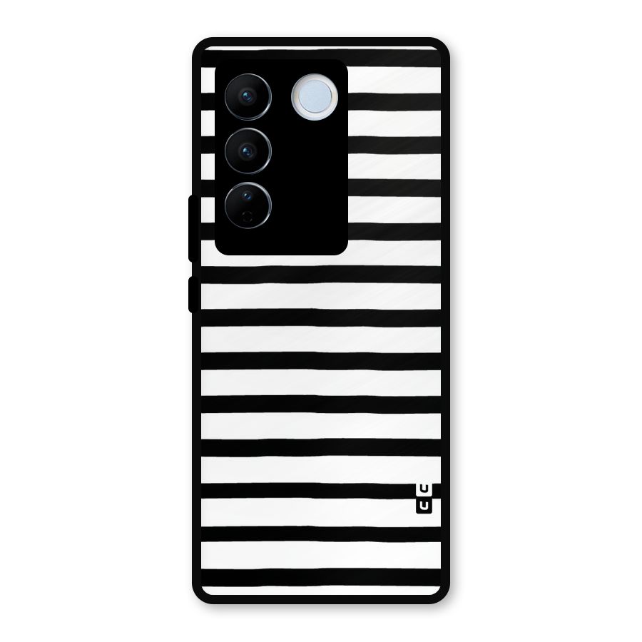 Elegant Basic Stripes Metal Back Case for Vivo V27