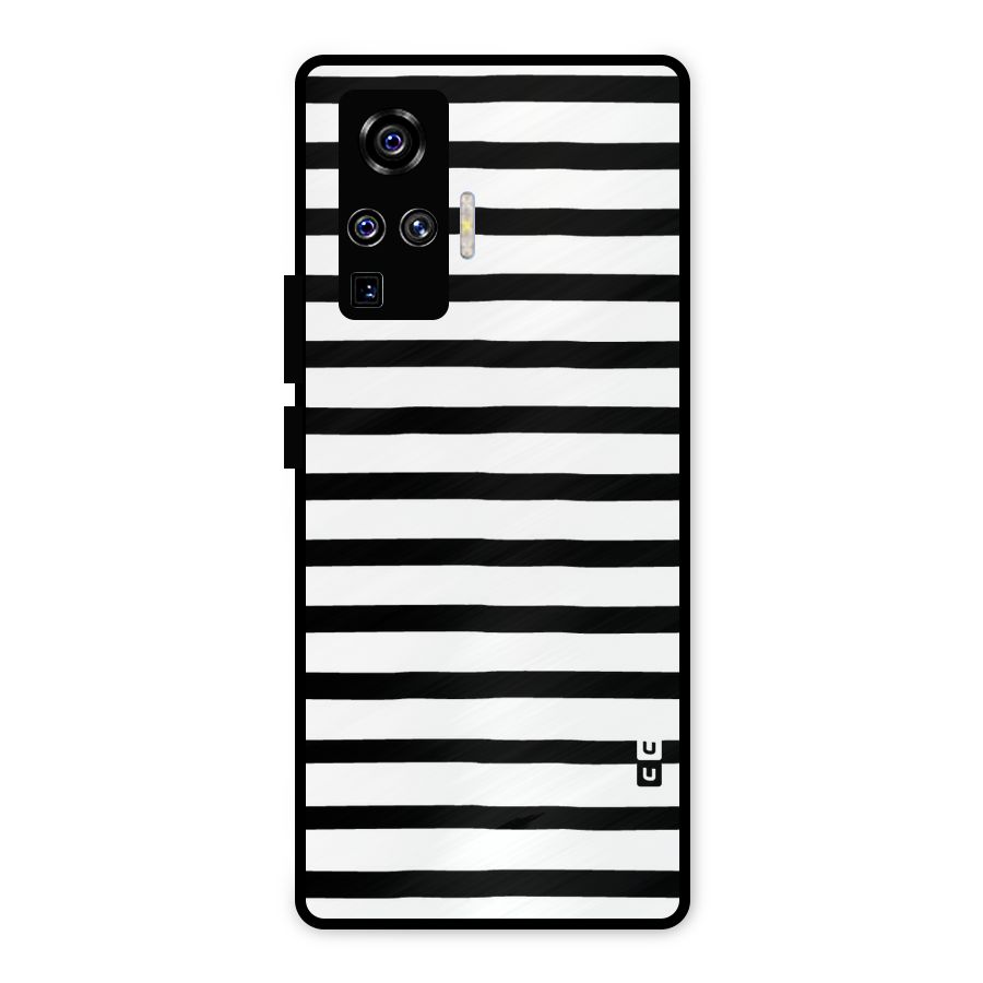 Elegant Basic Stripes Metal Back Case for Vivo X50 Pro