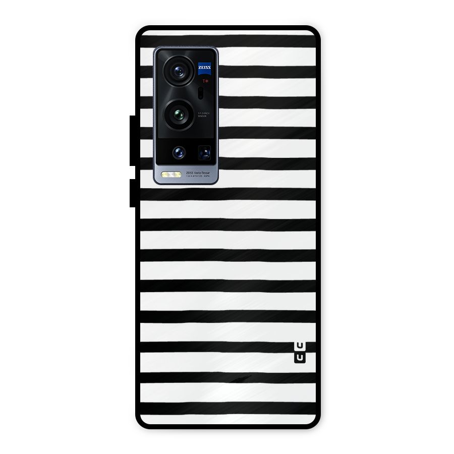 Elegant Basic Stripes Metal Back Case for Vivo X60 Pro Plus