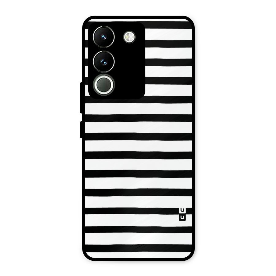 Elegant Basic Stripes Metal Back Case for Vivo Y200
