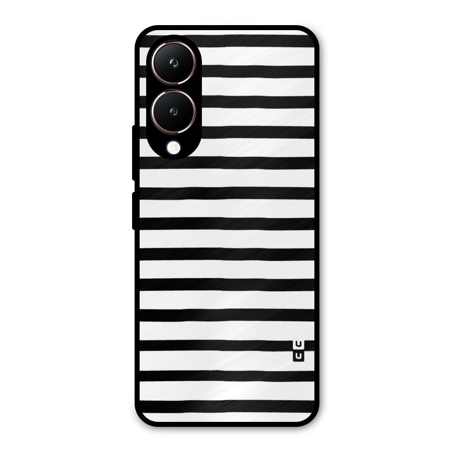 Elegant Basic Stripes Metal Back Case for Vivo Y28