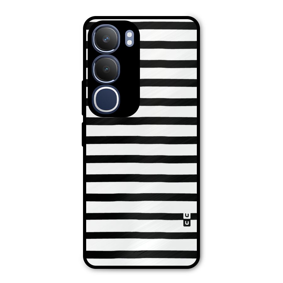 Elegant Basic Stripes Metal Back Case for Vivo Y29