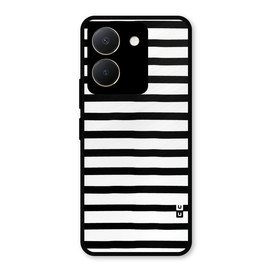 Elegant Basic Stripes Metal Back Case for Vivo Y36