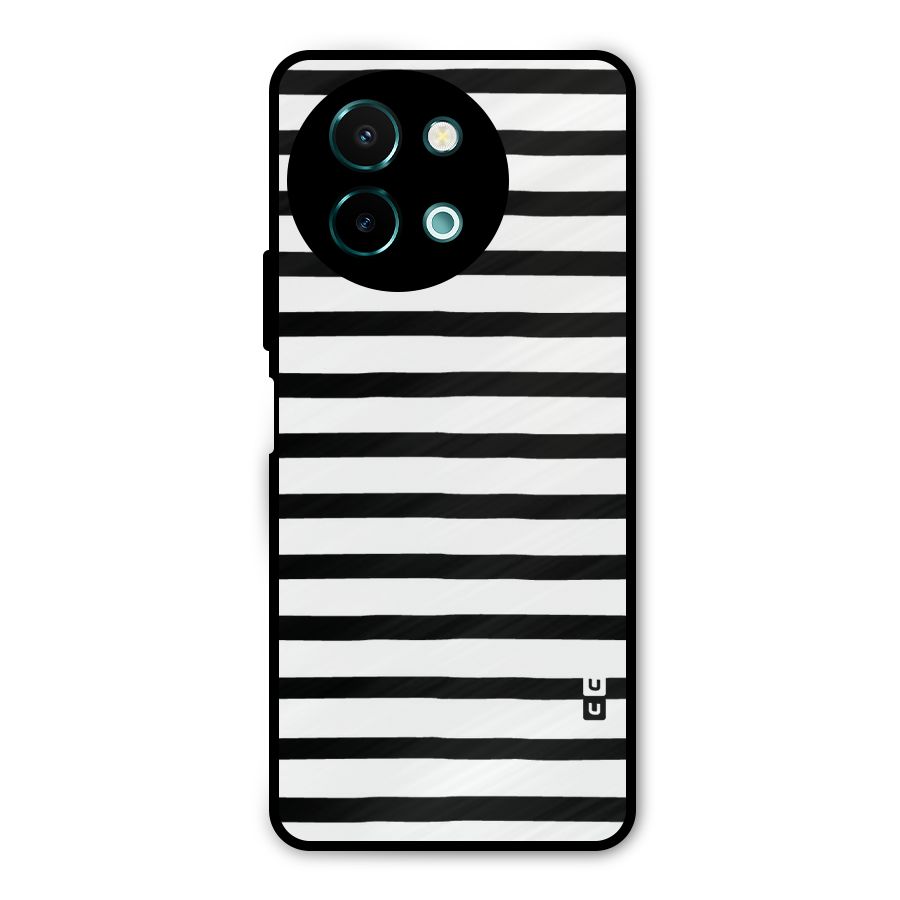 Elegant Basic Stripes Metal Back Case for Vivo Y58