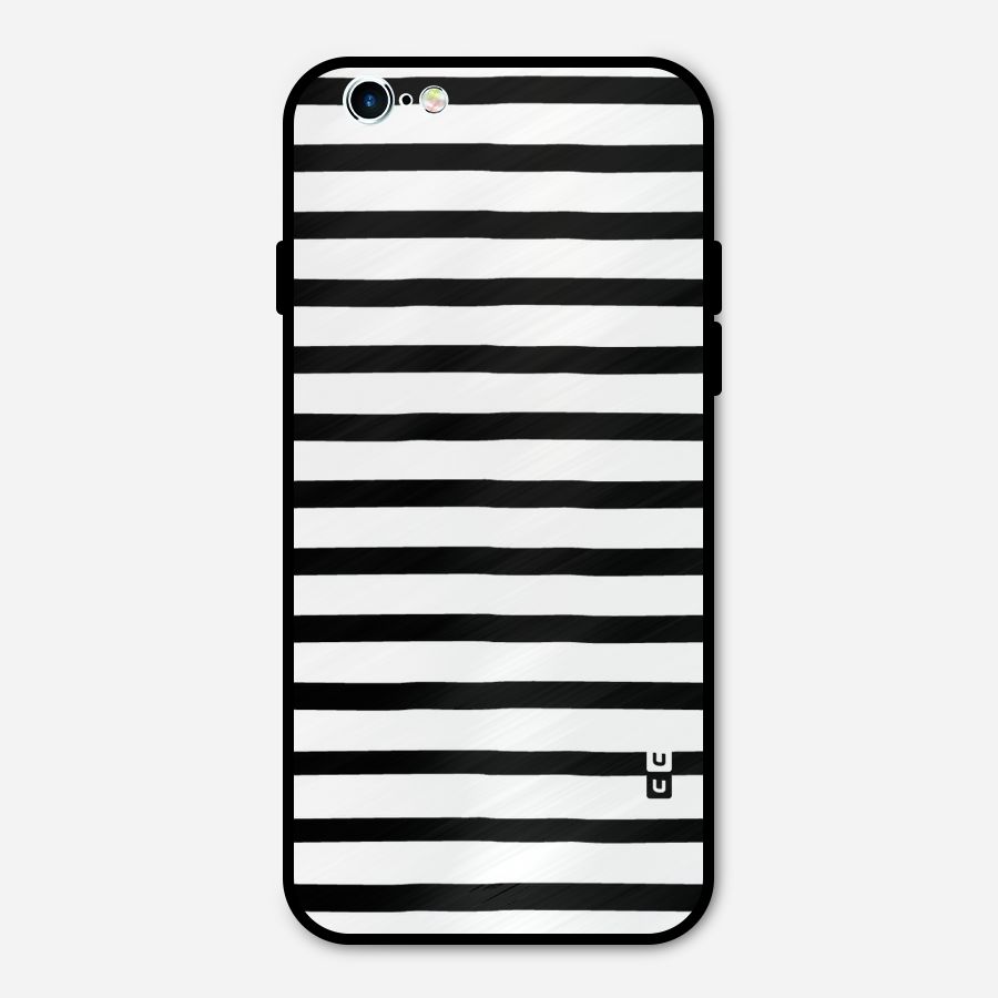 Elegant Basic Stripes Metal Back Case for iPhone 6 6s