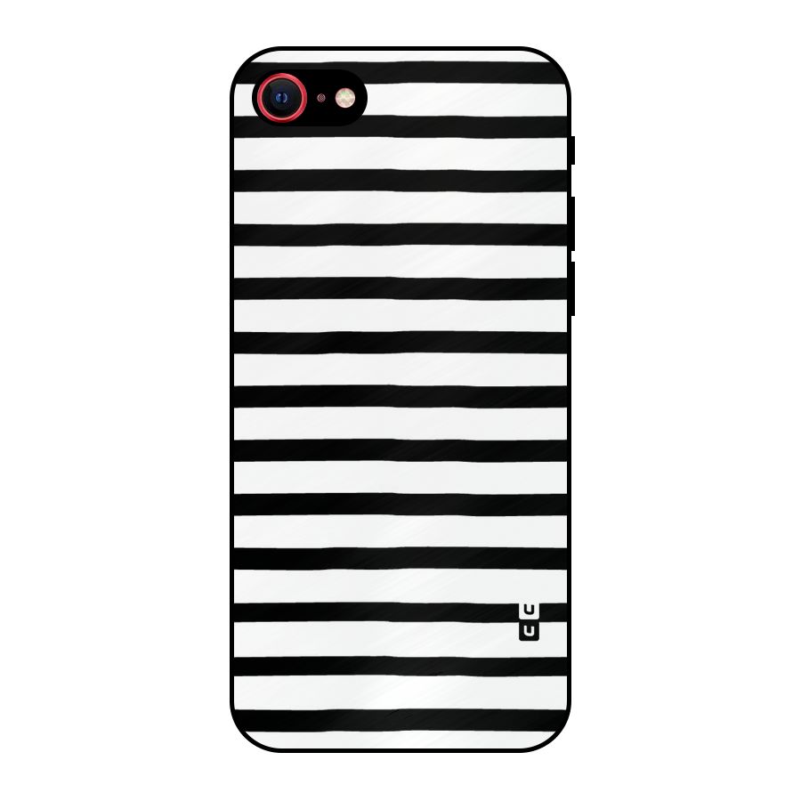 Elegant Basic Stripes Metal Back Case for iPhone 7