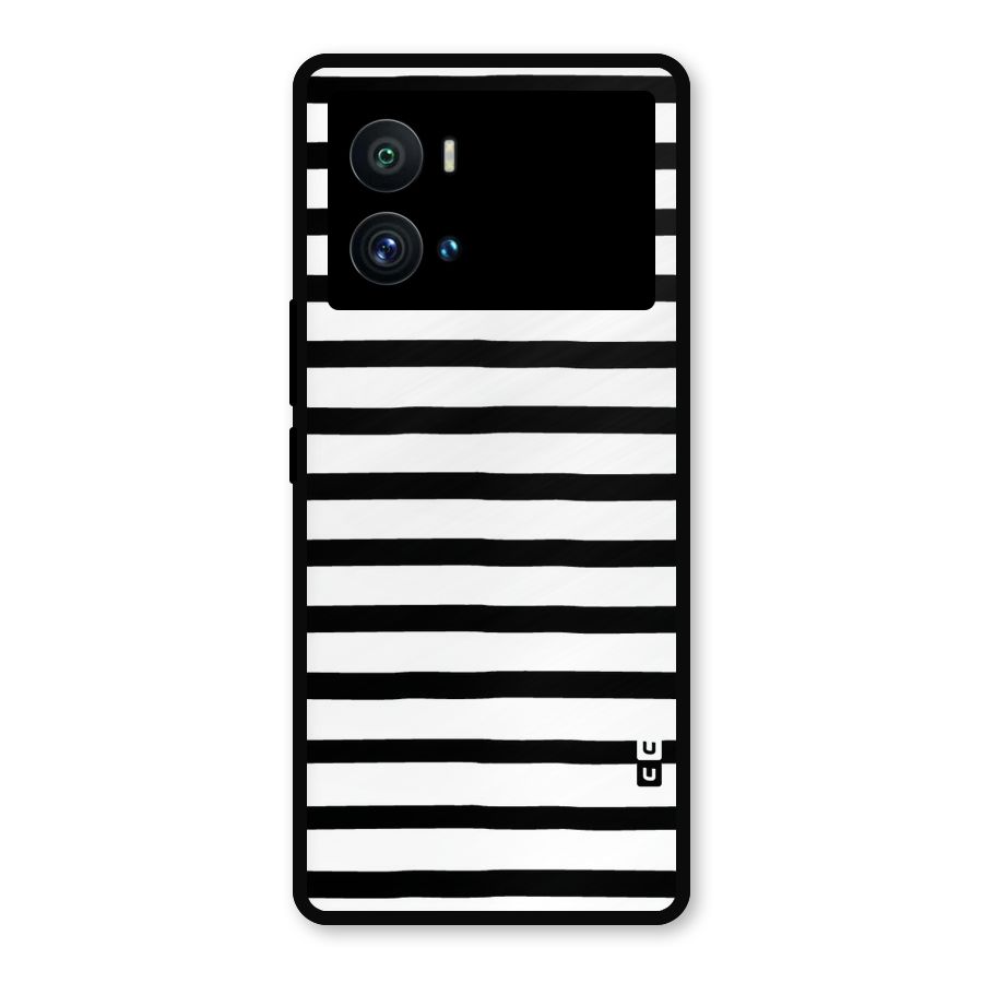 Elegant Basic Stripes Metal Back Case for iQOO 9 Pro