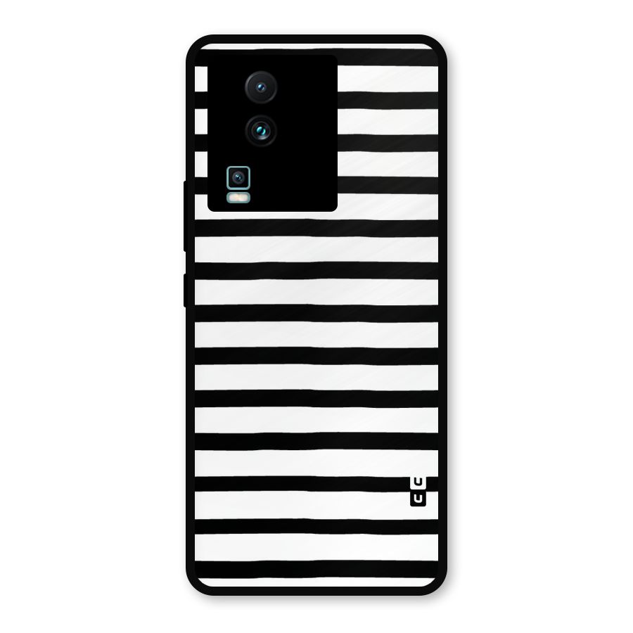 Elegant Basic Stripes Metal Back Case for iQOO Neo 7 Pro