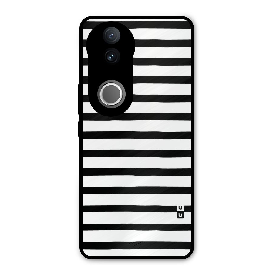 Elegant Basic Stripes Metal Back Case for iQOO Z10R