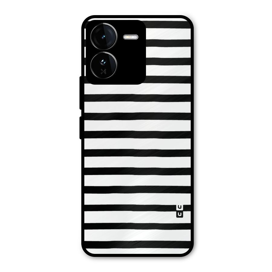 Elegant Basic Stripes Metal Back Case for iQOO Z9