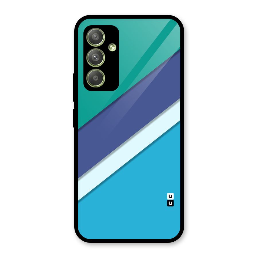 Elegant Colored Stripes Glass Back Case for Galaxy A54