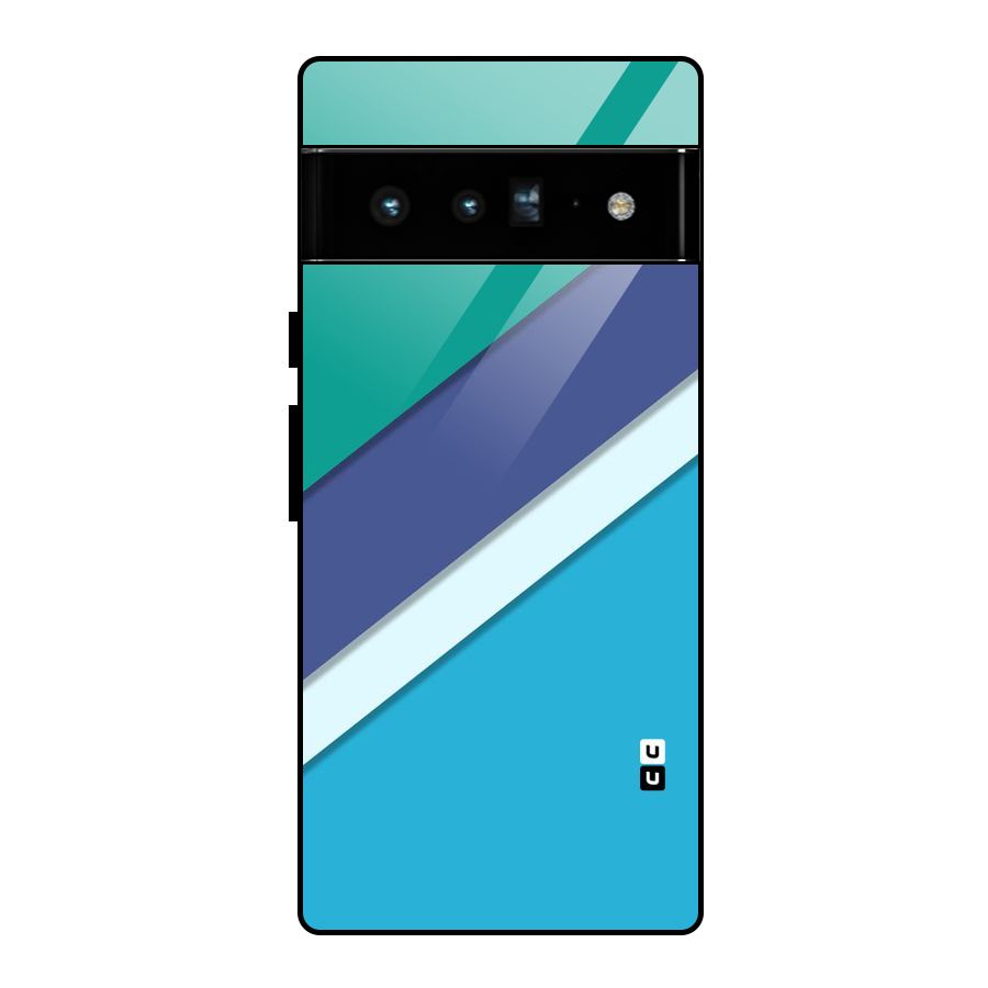 Elegant Colored Stripes Glass Back Case for Google Pixel 6 Pro