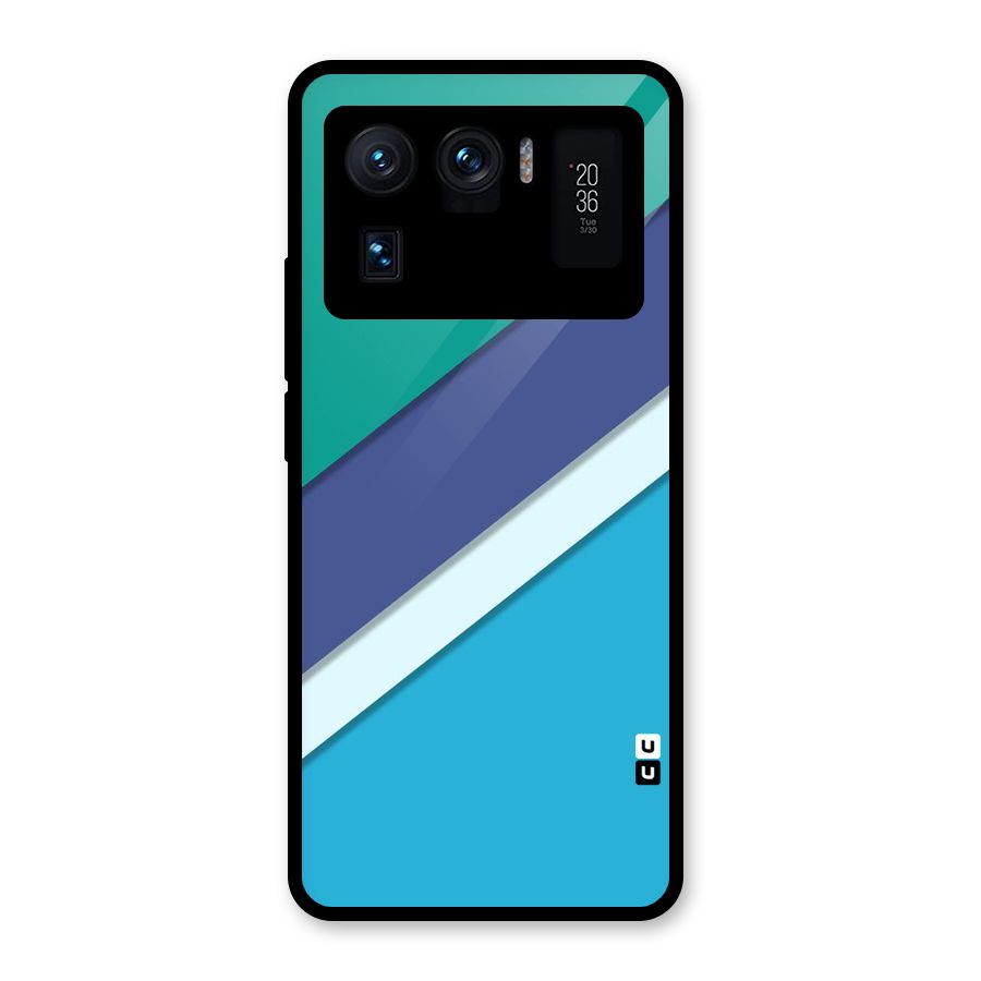 Elegant Colored Stripes Glass Back Case for Mi 11 Ultra