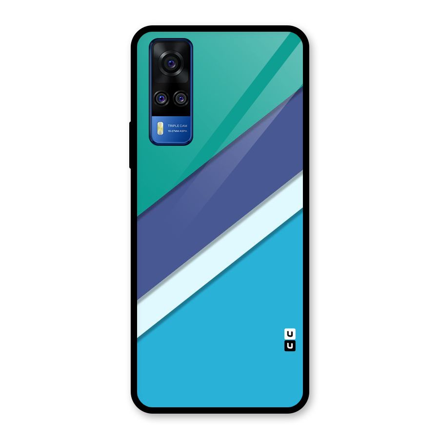 Elegant Colored Stripes Glass Back Case for Vivo Y31