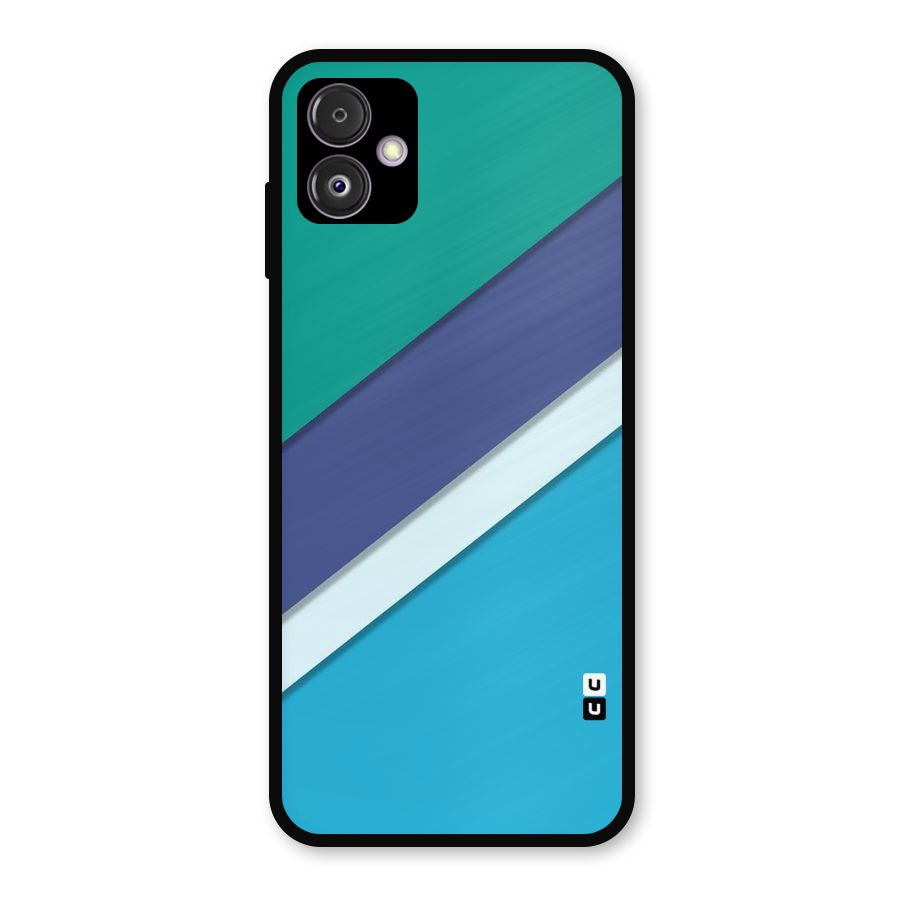 Elegant Colored Stripes Metal Back Case for Galaxy F14