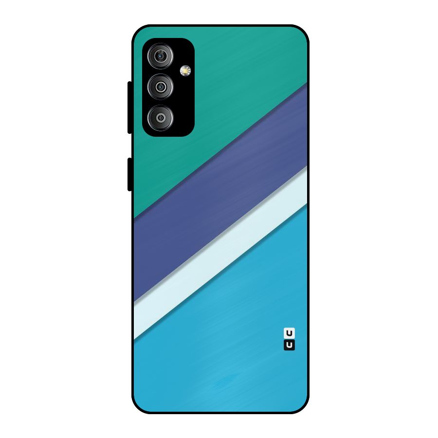 Elegant Colored Stripes Metal Back Case for Galaxy F23