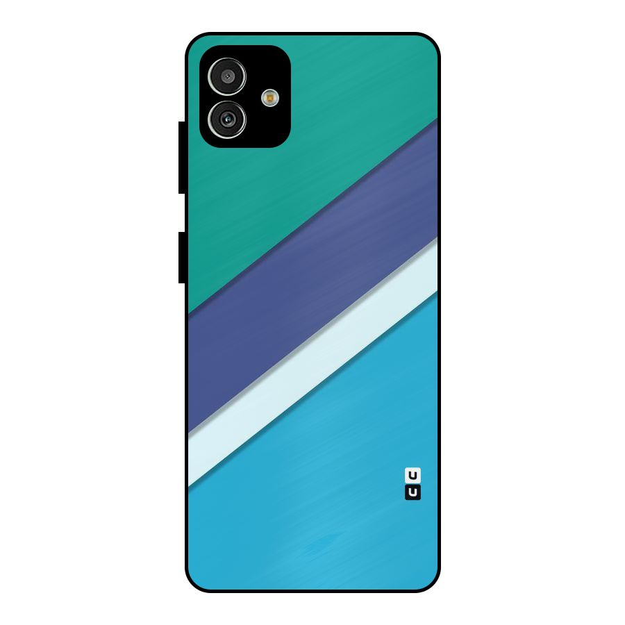 Elegant Colored Stripes Metal Back Case for Galaxy M13 5G